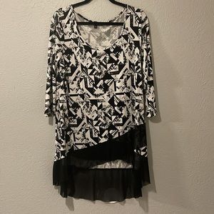 Cable & Gauge Geometric printed tunic